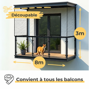 Filet de protection pour chat - Balcon & Fenêtre
